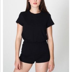 American Apparel black short sleeve romper XS